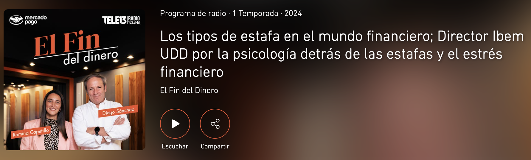 Capítulo de entrevista a Jaime Silva de programa Tele 13 Radio.